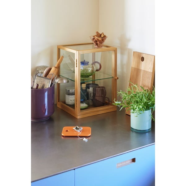 Vitrína v dekoru dubu v přírodní barvě 30x42x30 cm Poetic – Hübsch-image-1