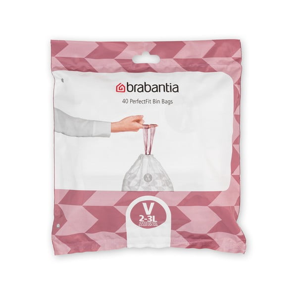 Pytle na odpadky v sadě 40 ks 3 l PerfectFit V – Brabantia