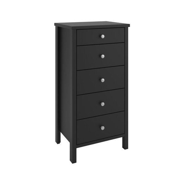 Černohnědá komoda s 5 zásuvkami Steens Tromsö, výška 106 cm-image-1