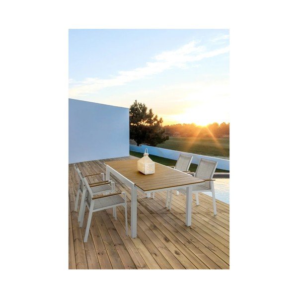 Bílá kovová zahradní židle Heta   – Bizzotto-image-1