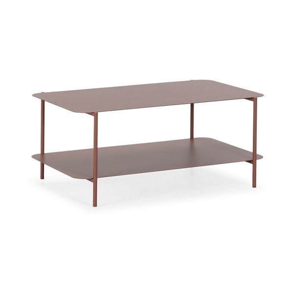 Kovový konferenční stolek v terakotové barvě 58x90 cm Beatrix – MOME