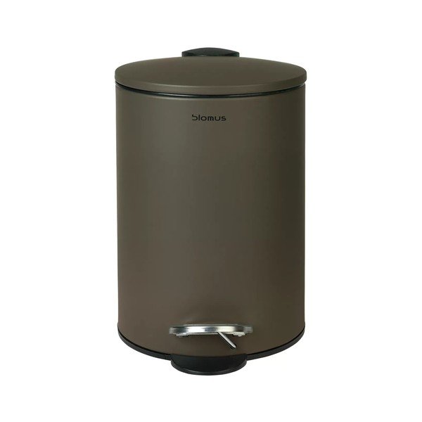 Tmavě šedý nášlapný ocelový odpadkový koš 3 l Tubo – Blomus