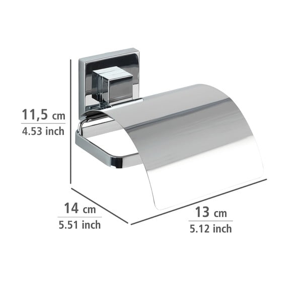 Samodržící držák na toaletní papír Wenko Vacuum-Loc, 14 x 13 cm-image-3