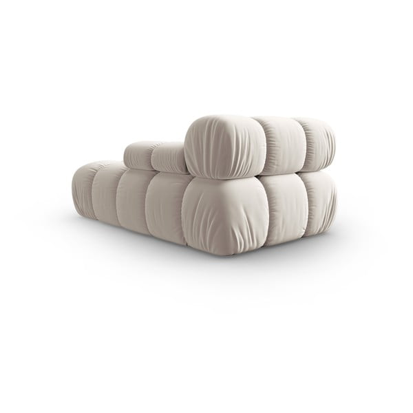 Béžový sametový modul pohovky (pravý roh) Bellis – Micadoni -image-4