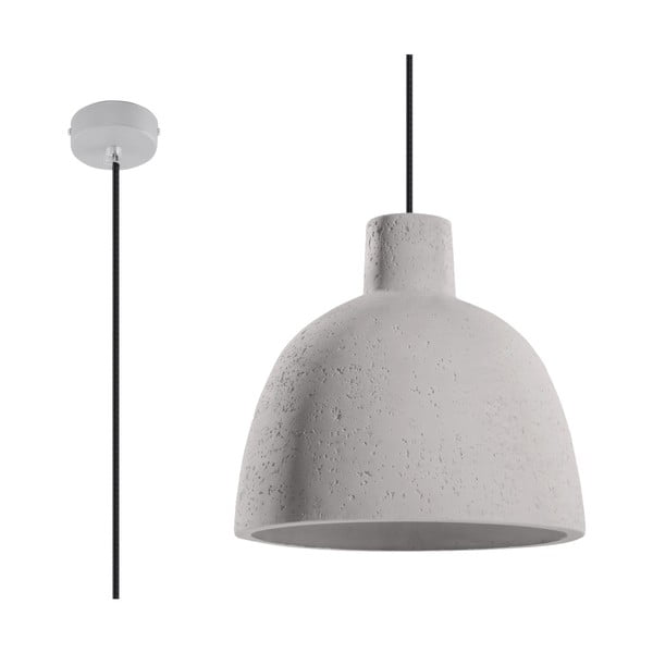 Světle šedé závěsné svítidlo ø 28 cm Filippo – Nice Lamps