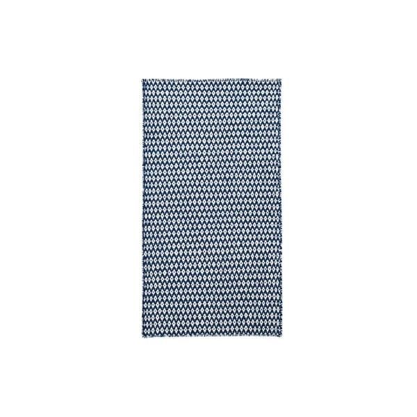 Ručně tkaný koberec Blue and White Kilim, 70x115 cm