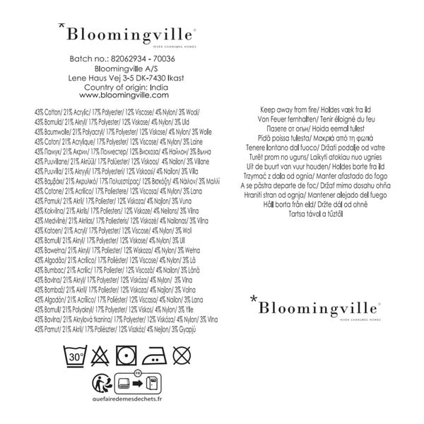 Hnědá deka z recyklované bavlny 130x160 cm Lane – Bloomingville-image-4