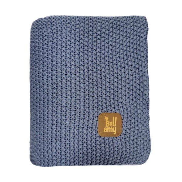 Modrá bavlněná dětská deka 100x80 cm Blueberry - BELLAMY