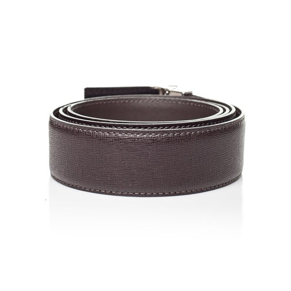 Hnědý kožený pánský pásek Ferruccio Laconi Avar, délka 90 cm-image-1