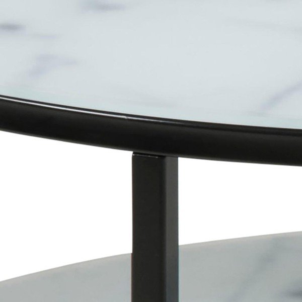 Bílý kulatý konferenční stolek ø 80 cm Alisma - Actona-image-1