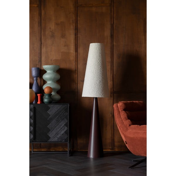 Černobílá stmívatelná stojací lampa s textilním stínidlem (výška 166 cm) Miki – Dutchbone-image-2