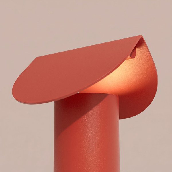 Červená hliníková LED stolní lampa (výška 15 cm) BISCUIT – Thoro-image-4