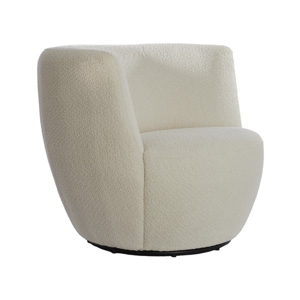 Bílé křeslo z textilie bouclé Senja – Light & Living