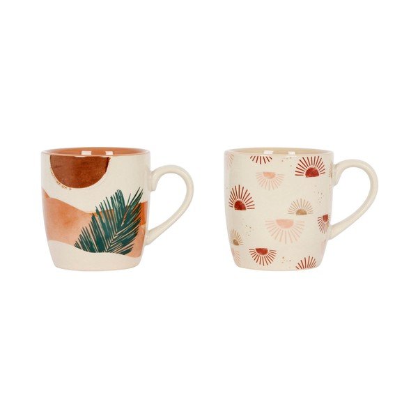 Porcelánové hrnky v sadě 2 ks 300 ml Sweet Leaves – Sema