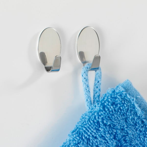 Sada 4 samodržících háčků z nerezové oceli Wenko Midget-image-1