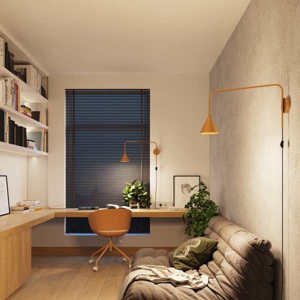 Žluté nástěnné svítidlo do zásuvky ø 14 cm Zylo – Sollux-image-2