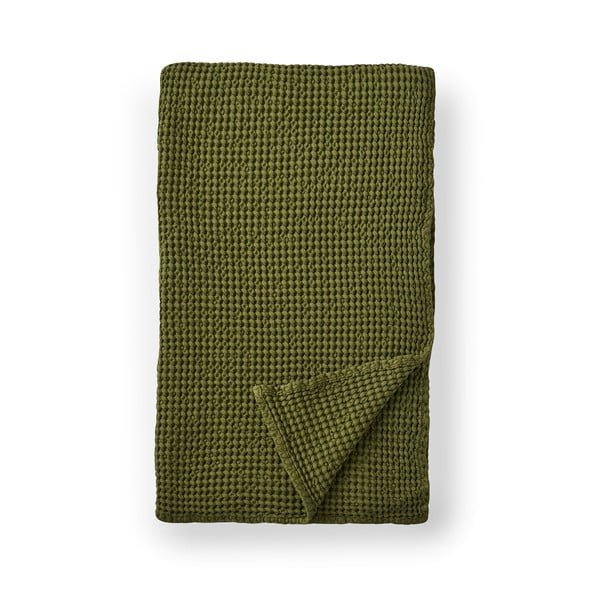 Zelená bavlněná deka 150x200 cm Jaipur Chunky Waffle – Pineapple Elephant