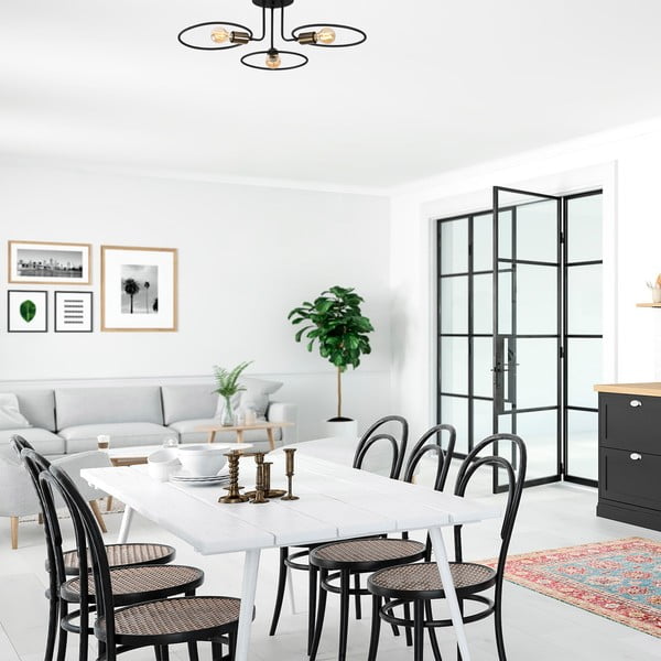 Černé stropní svítidlo Circle – Opviq lights-image-1