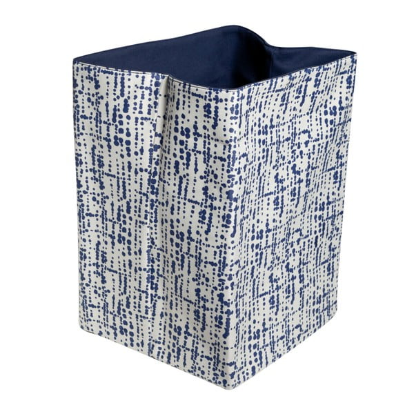 Modrý textilní koš Cosy & Trendy Magic, 35 x 35 x 45 cm