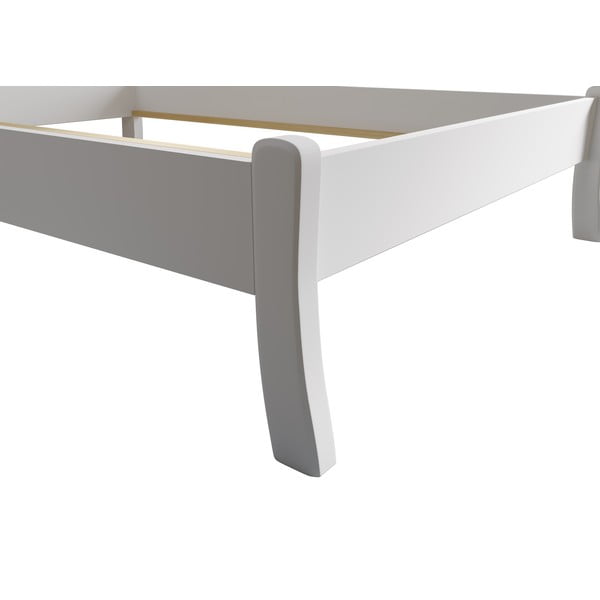 Bílá dvoulůžková postel z borovicového dřeva 180x200 cm Tonja – Olivia Living-image-3