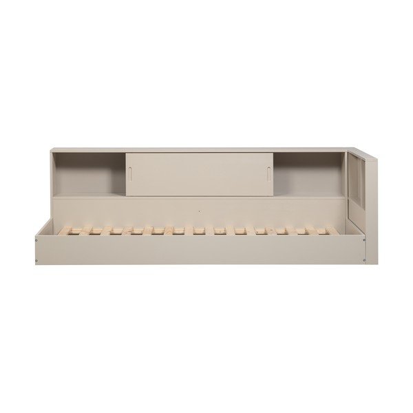 Šedá/béžová jednolůžková postel z borovicového dřeva bez roštu 90x200 cm Carter – WOOOD-image-2