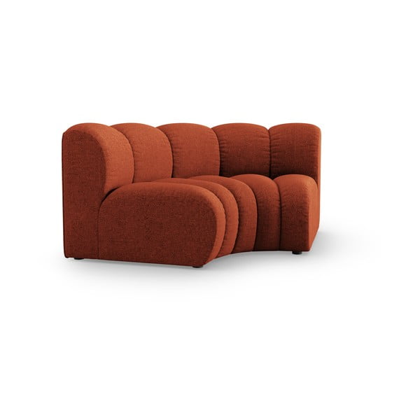 Žinylkový modul pohovky v cihlové barvě (variabilní roh) Lupine – Micadoni -image-1