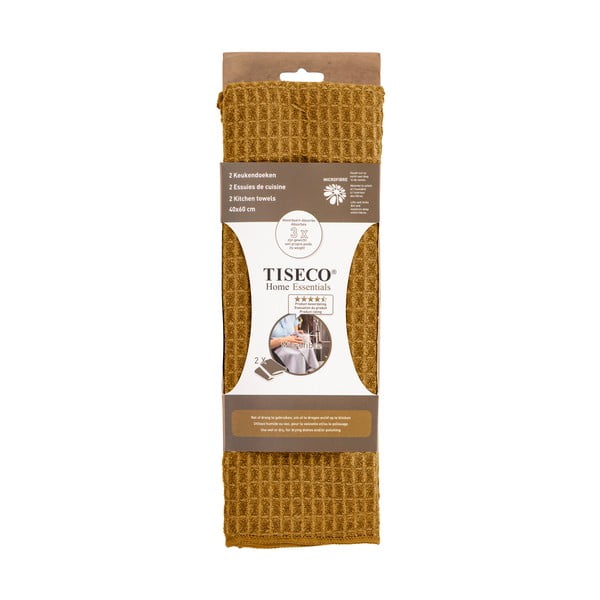 Utěrky v sadě 2 ks z mikrovlákna 40x60 cm Waffle – Tiseco Home Studio-image-1
