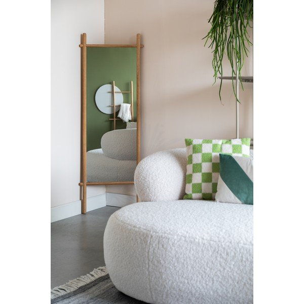 Stojací zrcadlo s dřevěným rámem 58x160 cm Solene – White Label-image-1