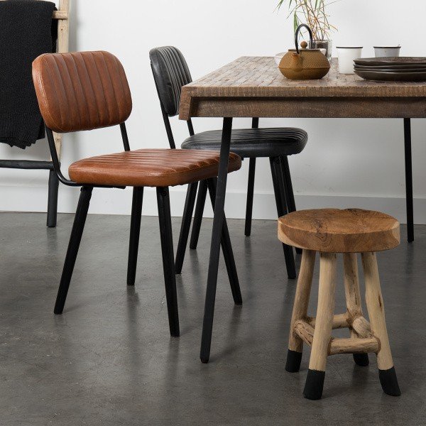 Stolička z teakového dřeva White Label Harry-image-2