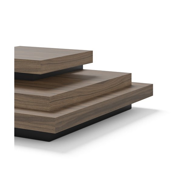 Konferenční stolek v dekoru ořechu v černo-přírodní barvě 110x110 cm Slate – TemaHome-image-4