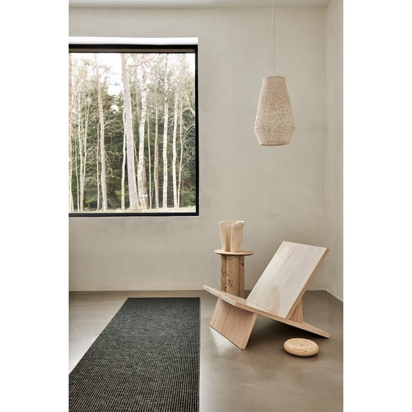 Antracitový vnitřní a venkovní běhoun 70x300 cm Emm Black Linen – Pappelina-image-1