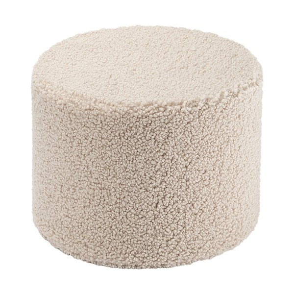 Světle hnědý dětský puf z textilie bouclé – Wigiwama