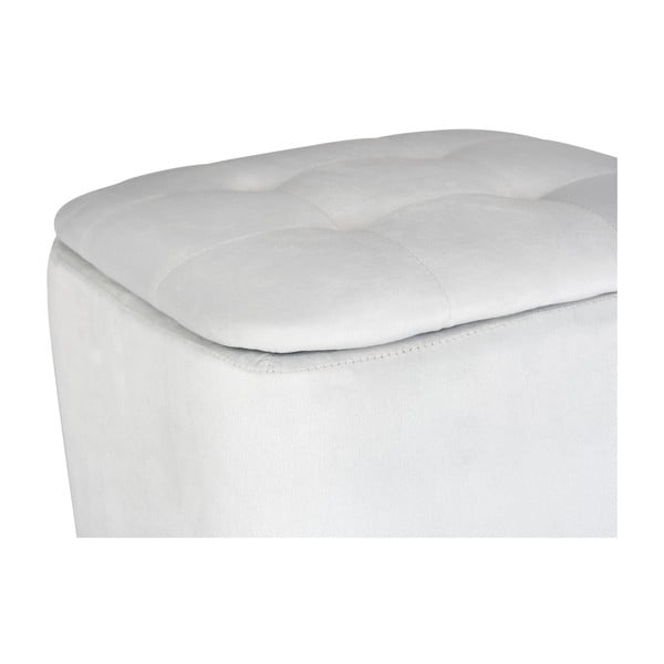 Světle šedý sametový taburet – Wenko-image-1