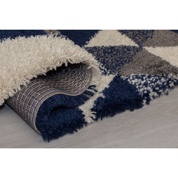 Tmavě modrý koberec Flair Rugs Nuru, 80 x 150 cm-image-3