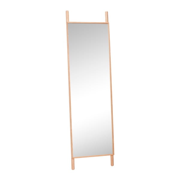 Volně stojící zrcadlo s rámem z dubového dřeva Hübsch Oak Floor Mirror, výška 188 cm