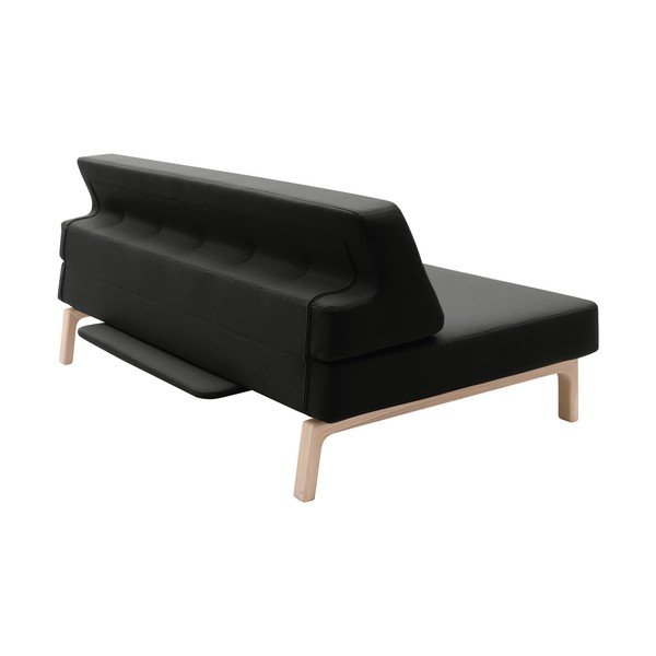 Černá rozkládací pohovka Softline Lazy-image-2