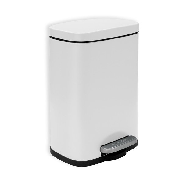 Matně bílý nášlapný ocelový odpadkový koš 5 l   Akira – Spirella