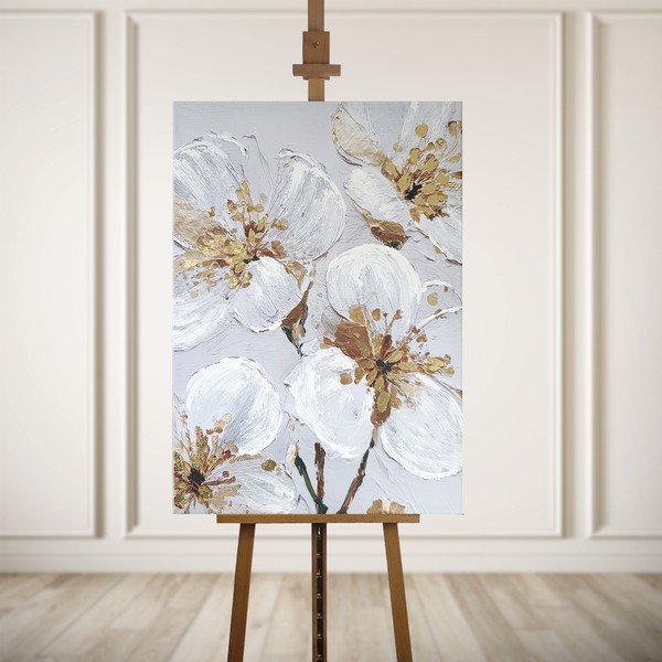 Obraz s ručně malovanými prvky na plátně 70x100 cm Petal Glow – Styler-image-3