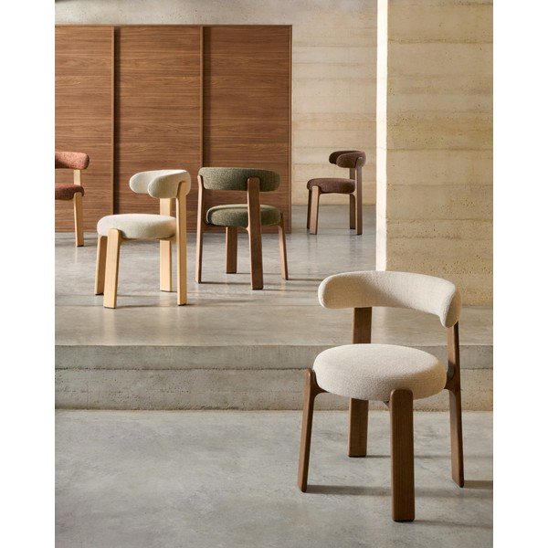 Hnědá jídelní židle z jasanového dřeva Granite – Kave Home-image-1
