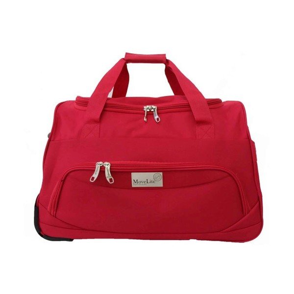 Červená cestovní taška na kolečkách Hero Roulette, 65 l-image-3