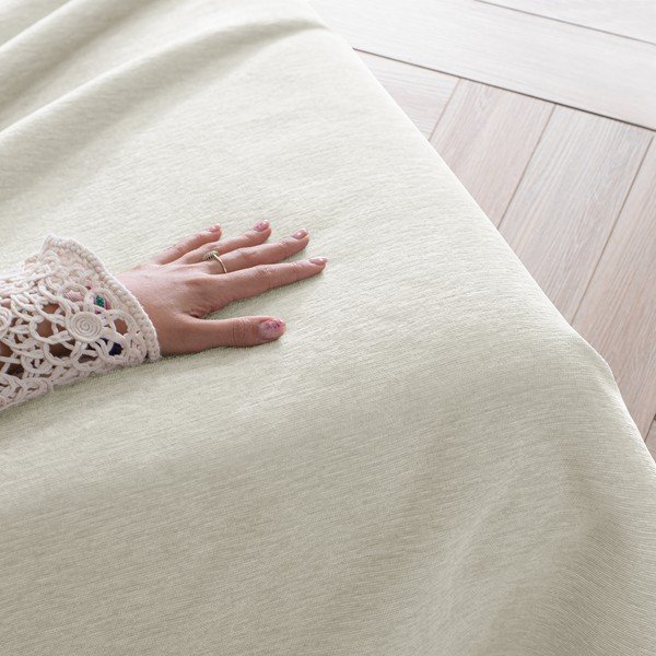 Krémový přehoz z žinylky 220x240 cm Talo – Filumi-image-3