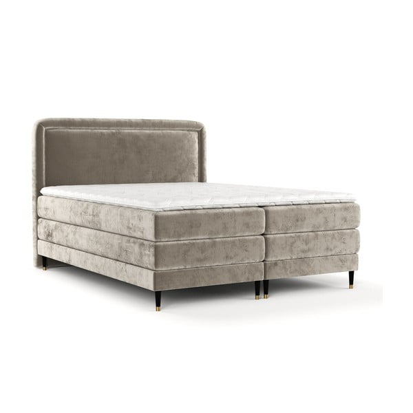 Světle hnědá boxspring postel 160x200 cm Dove – Maison de Rêve