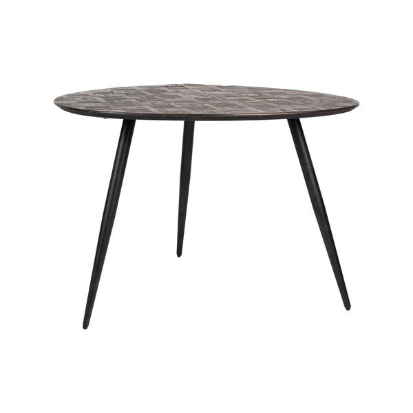 Kulatý jídelní stůl z teakového dřeva 76x111 cm Webster – White Label