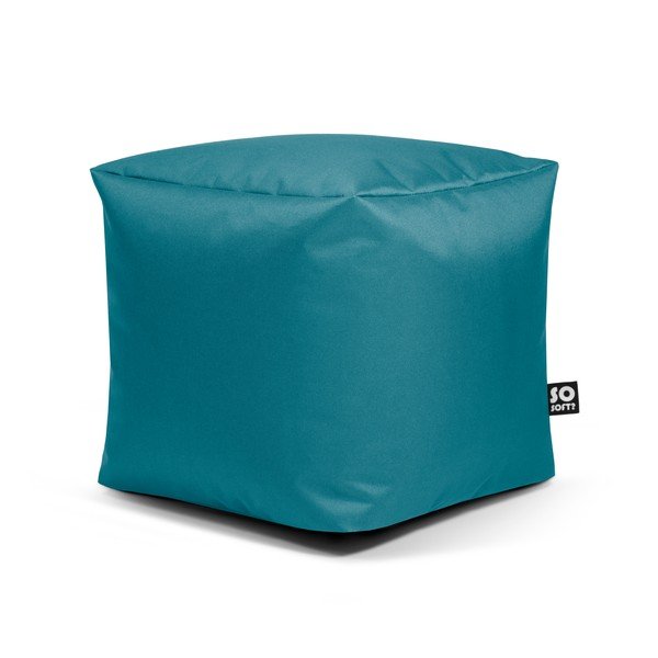 Tyrkysový dětský sedací vak Cube M – So Soft?
