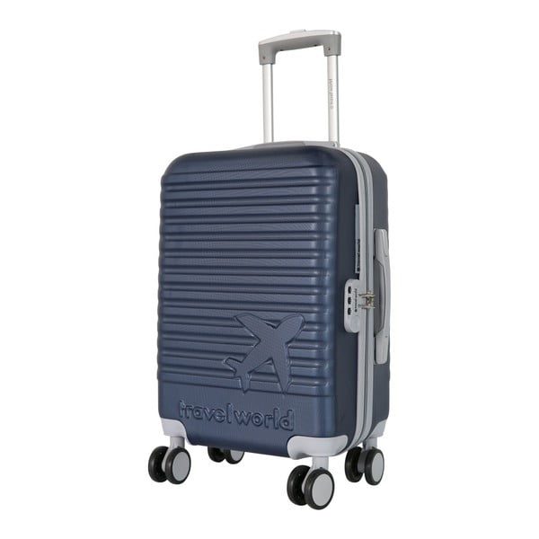 Tmavě modré kabinové zavazadlo na kolečkách Travel World Aiport