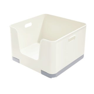 Bílý úložný box iDesign Eco Open, 39 x 39 cm