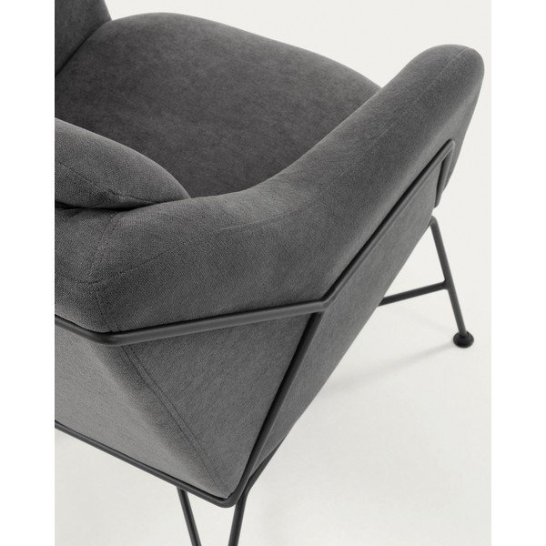 Šedé křeslo Brida – Kave Home-image-4