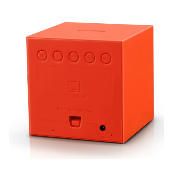 Oranžový LED budík Gingko Gravity Cube-image-2