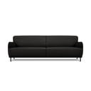 Černá kožená pohovka Windsor & Co Sofas Neso, 235 x 90 cm
