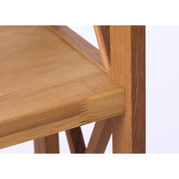 Regál z dubového dřeva v přírodní barvě 70x198 cm X-Shelf – Unique Furniture-image-4